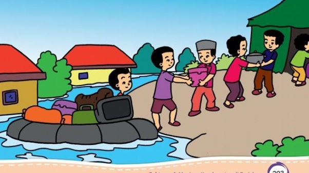 Pahlawan Kecil di Tengah Banjir