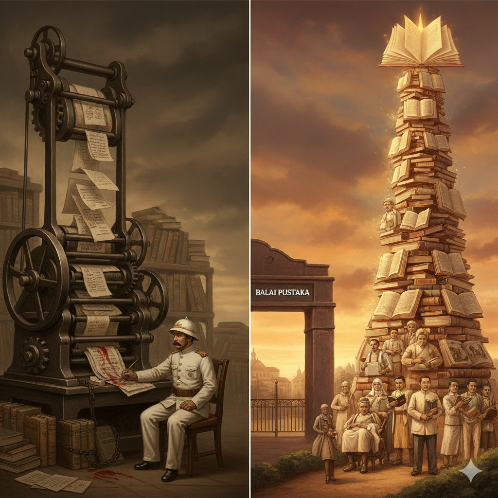 Balai Pustaka: Dari Mesin Sensor Kolonial hingga Penentu Arah Sastra Indonesia