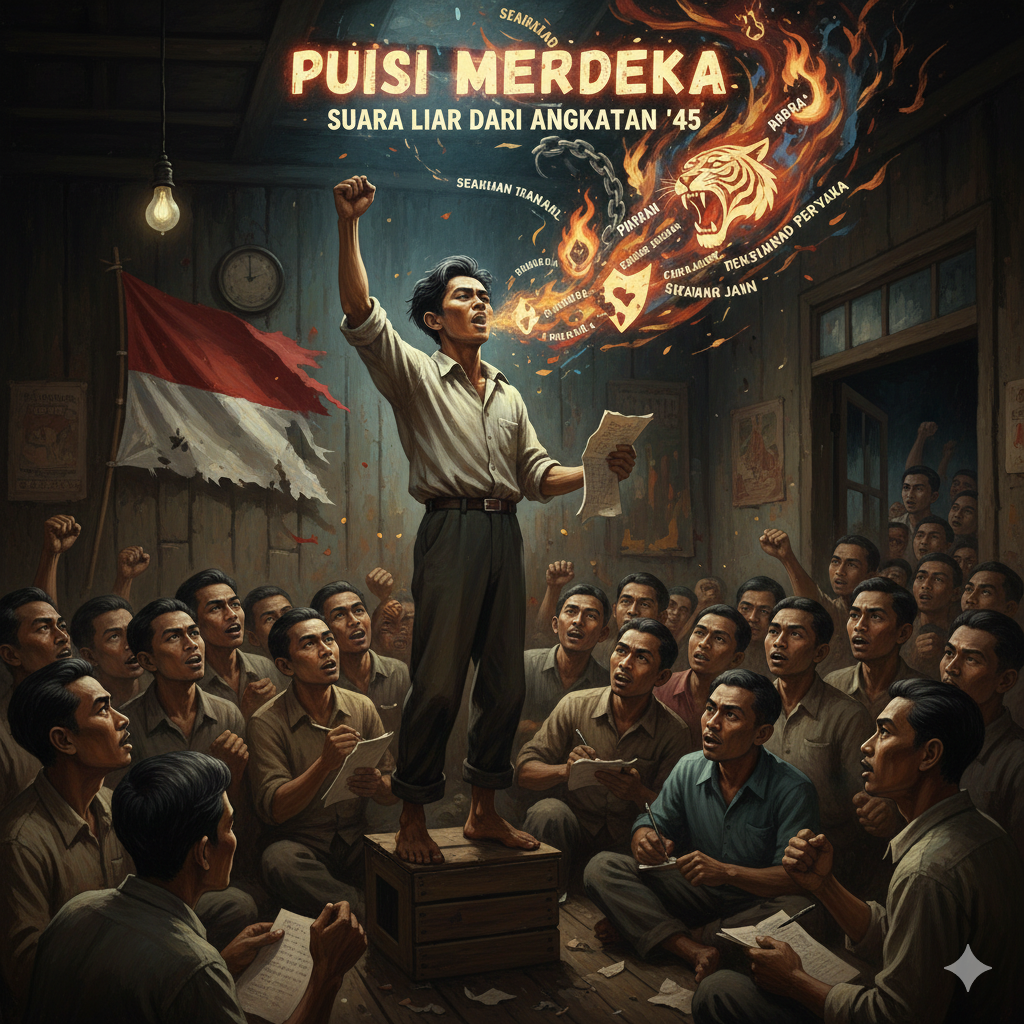 Chairil Anwar dan Lahirnya Puisi Merdeka: Suara Liar dari Angkatan ’45