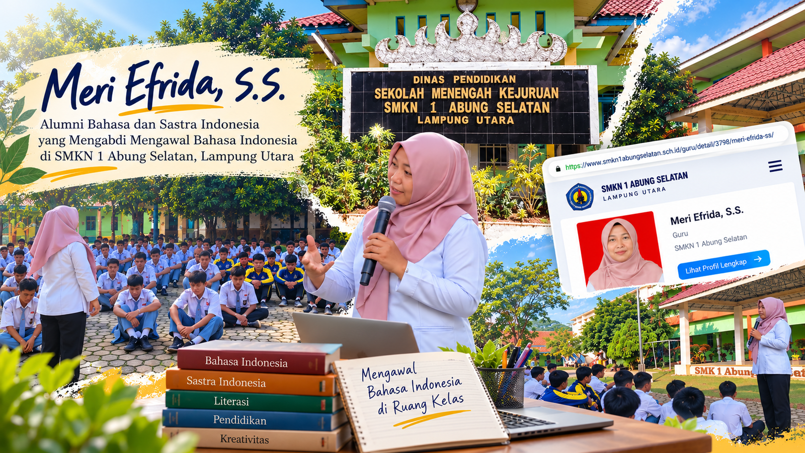 Mengawal Bahasa Indonesia dari Ruang Kelas SMKN 1 Abung Selatan